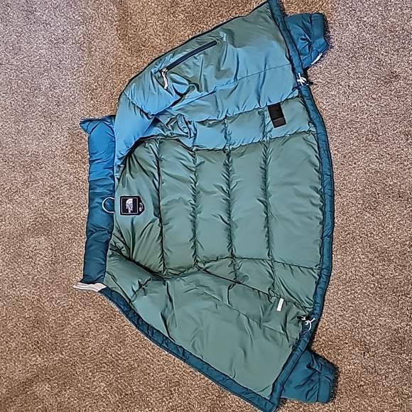 The North Face Puffer Jacket 700 Fill Teal Blue Size Small - Picture 4 of 7